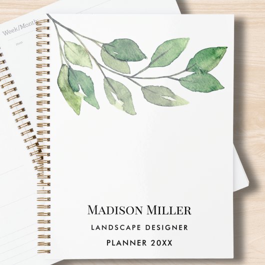 Watercolor Greenery Landscape Designer  Planner