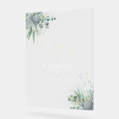 watercolor greenery wedding welcome acryl bord (Hoek)