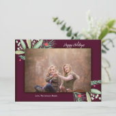 Watercolor Greens Kerstgroet Kerstkaart (Staand voorkant)