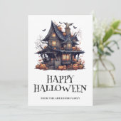 Watercolor Griezelen Fijne Halloweenkaart Feestdagenkaart (Staand voorkant)