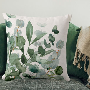 Watercolor groen bladgroen bladeren kussen