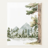 Watercolor Groen Bos Aangepaste Afspraak Planner (Achterkant)