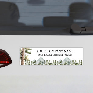 Watercolor Groen Bos Gepersonaliseerd Bedrijf Bumpersticker