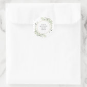 Watercolor Groene Bladeren Feestviering Ronde Sticker (Tas)