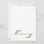 Watercolor Groene Kerst Oefendiner Kaart (Achterkant)