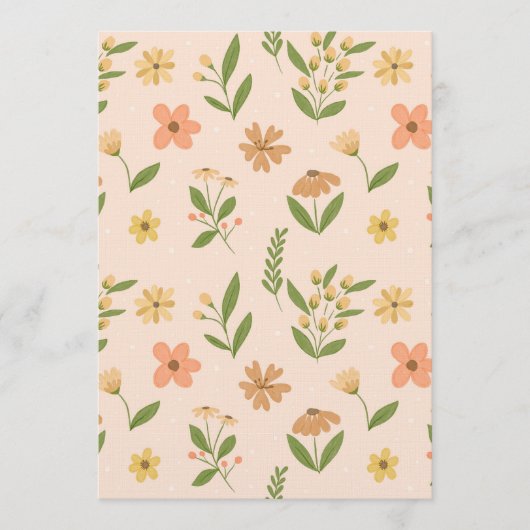 Watercolor Hand-Drawn Colorful Botanical Seamless Kaart (Voorkant)