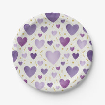 Watercolor Harten & Gouden Strooisel Whimsy