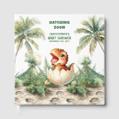 Watercolor Hatching Bientôt Baby Boy Livre d'invit (Recto)