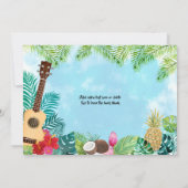 Watercolor Hawaïaans Luau Feestje Kaart (Achterkant)
