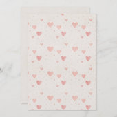 Watercolor Heart Pattern Invitation (Devant / Derrière)