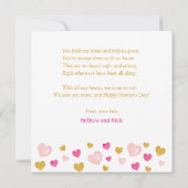 Watercolor Hearts Arch|1 Foto| Moederdag Kaart (Achterkant)