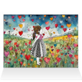 Watercolor Hearts et une petite carte de voeux pou (Intérieur Horizontal (haut))