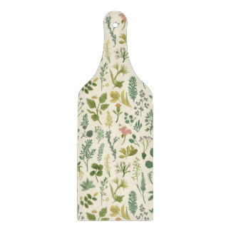 Watercolor herbs pattern snijplank