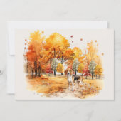 Watercolor herfst hond ontwerp- Beagle Kaart (Voorkant)