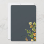 Watercolor Herfst Uil Uitnodiging (Achterkant)