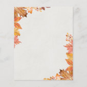Watercolor herfst uitnodigingsfolder flyer (Achterkant)