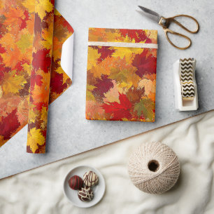 Watercolor Herfstbladeren - Vintage Herfstpatroon Cadeaupapier