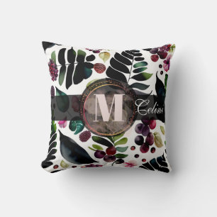 Watercolor herhaalbaar patroon van mooie bloemen kussen