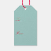 Watercolor Holly  Cadeaulabel (Achterkant)