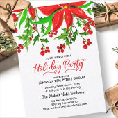 Watercolor Holly Fête Invitation