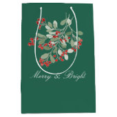 Watercolor Holly Medium Cadeauzakje (Voorkant)