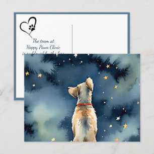 Watercolor Hond Met Sterren Huisdier Sympathie Ver Briefkaart
