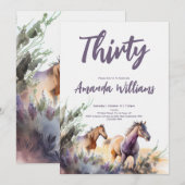 Watercolor Hors Invitation du trentième anniversai (Devant / Derrière)