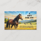 Watercolor Horse équitation Leçons Certificat cade (Devant)