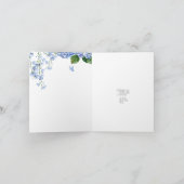 Watercolor Hortensia Condoleancekaart Bedankkaart (Binnen)