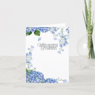 Watercolor Hortensia Condoleancekaart Bedankkaart