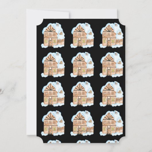 Watercolor House Fête Invitation (Dos)