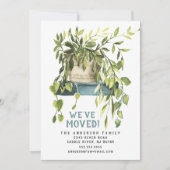 Watercolor House Plantes Moving Faire-part (Devant)