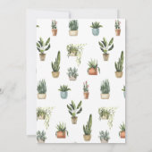 Watercolor House Plantes Moving Faire-part (Dos)