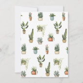 Watercolor House Plantes Moving Faire-part (Dos)