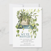 Watercolor House Plantes Moving Faire-part (Devant)