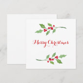 Watercolor Hulst Takjes Notitiekaartje (Voorkant / Achterkant)