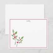 Watercolor Hulst Takjes Notitiekaartje (Voorkant / Achterkant)