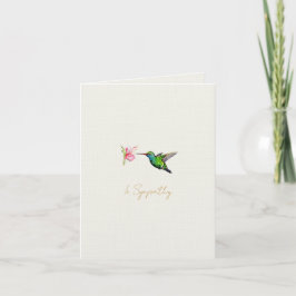 Watercolor Humming bird Sympathy card Bedankkaart