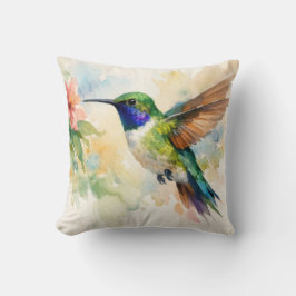 Watercolor Hummingbird Kussen