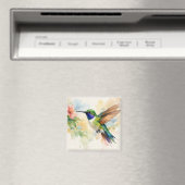 Watercolor Hummingbird Magneet (Insitu (Vaatwasser))