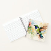 Watercolor Hummingbird Notitieboek (Binnen)