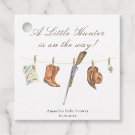 Watercolor Hunter Baby Shower Bedankjes Labels