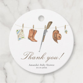 Watercolor Hunter Baby Shower Thank you Bedankjes Labels