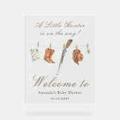 Watercolor Hunter Baby shower Welcome (Recto)