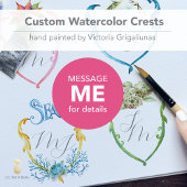 Watercolor Hydrangea Crest Wedding Invitations