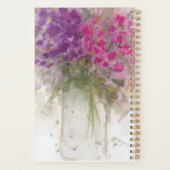 Watercolor Hydrangea Floral Planner (Achterkant)