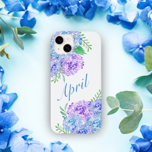 Watercolor Hydrangea's Chic Bloemmotief Case-Mate iPhone Case