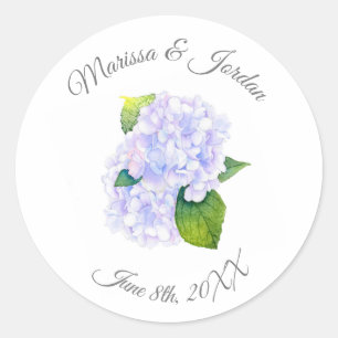 Watercolor Hydrangea's Ronde Sticker