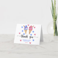 Watercolor ijs Thank you geslacht onthulling