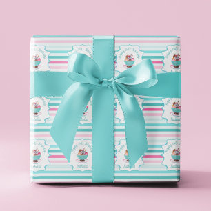 Watercolor Ijsje Sundae Verjaardag Cadeaupapier